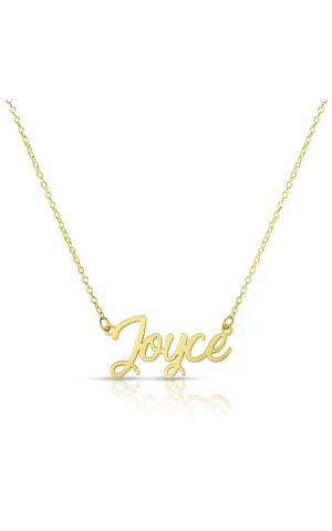 Script Nameplate Necklace