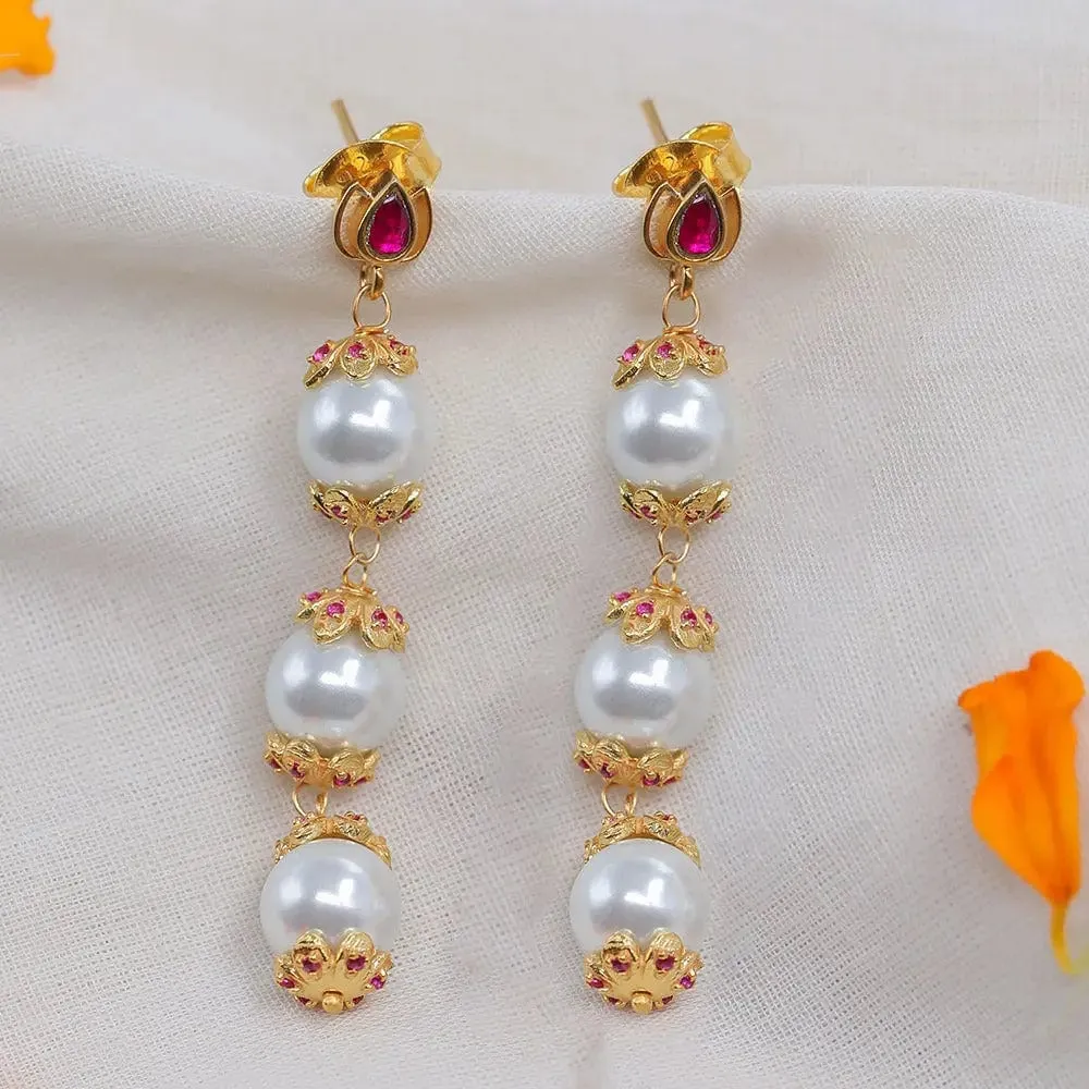 Silver 92.5 Sitayan Pearl Earring