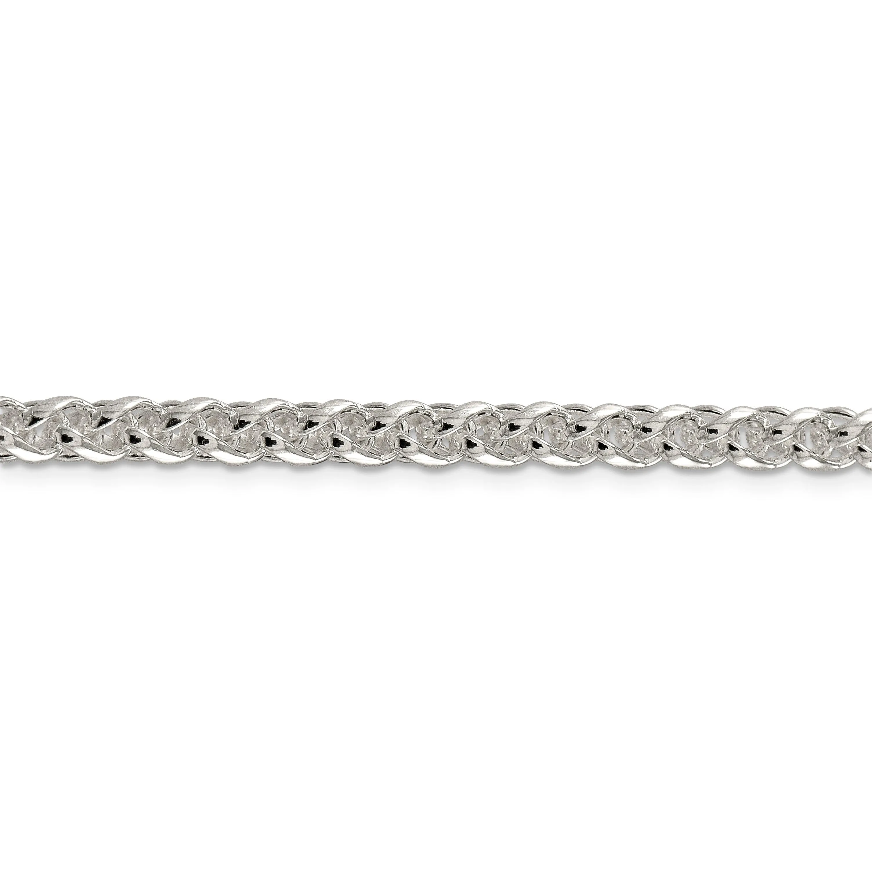 Silver Polished 5.00-mm Solid Round Spiga Chain