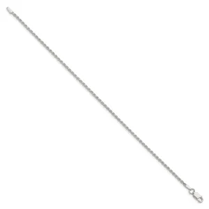 Silver Polished D.C 1.75-mm Solid Rope Chain