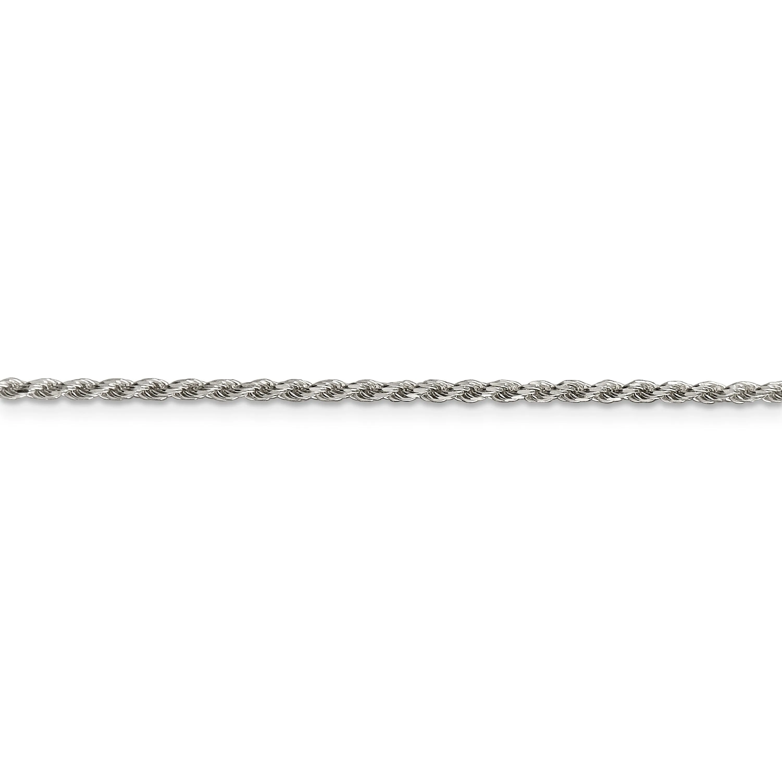 Silver Polished D.C 1.75-mm Solid Rope Chain