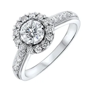 Silver White Diamond 1Ctw Ring