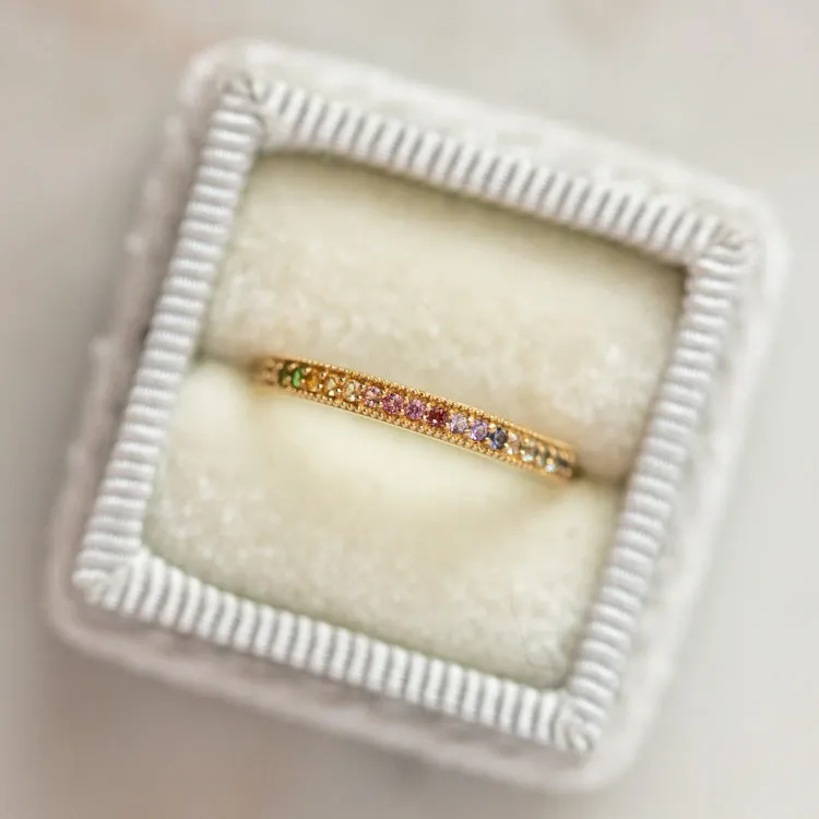 Solid Gold Live by the Sun Rainbow Ring