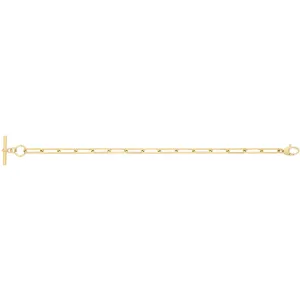 Solid Yellow Gold Chain Bracelet