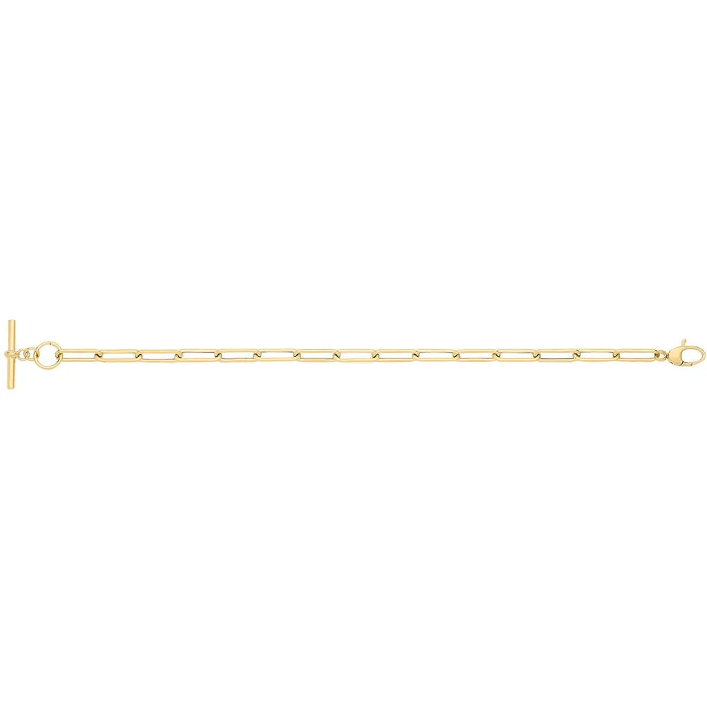 Solid Yellow Gold Chain Bracelet