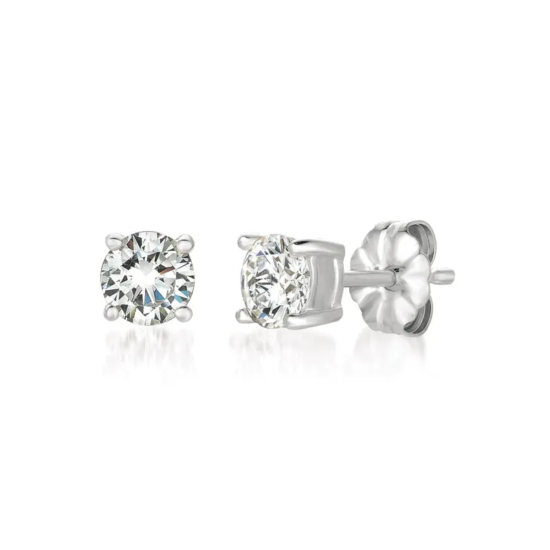 Solitaire Brilliant Stud Earrings (1.0 cttw)