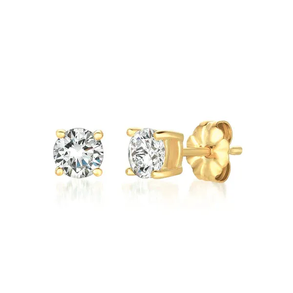 Solitaire Brilliant Stud Earrings (1.0 cttw)