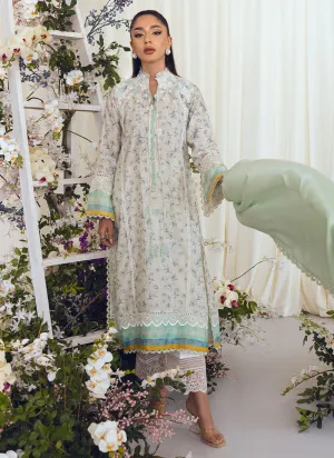 Spring Escape '23 - Tessie Aqua Blooms Shirt And Dupatta