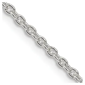 Sterling Silver 2.25mm Cable Chain Necklace