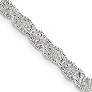 Sterling Silver 3.8mm Loose Rope Chain Necklace