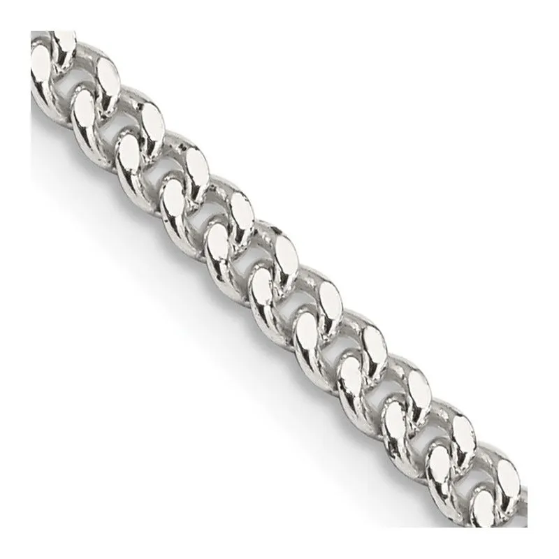 Sterling Silver 3mm Curb Chain Necklace