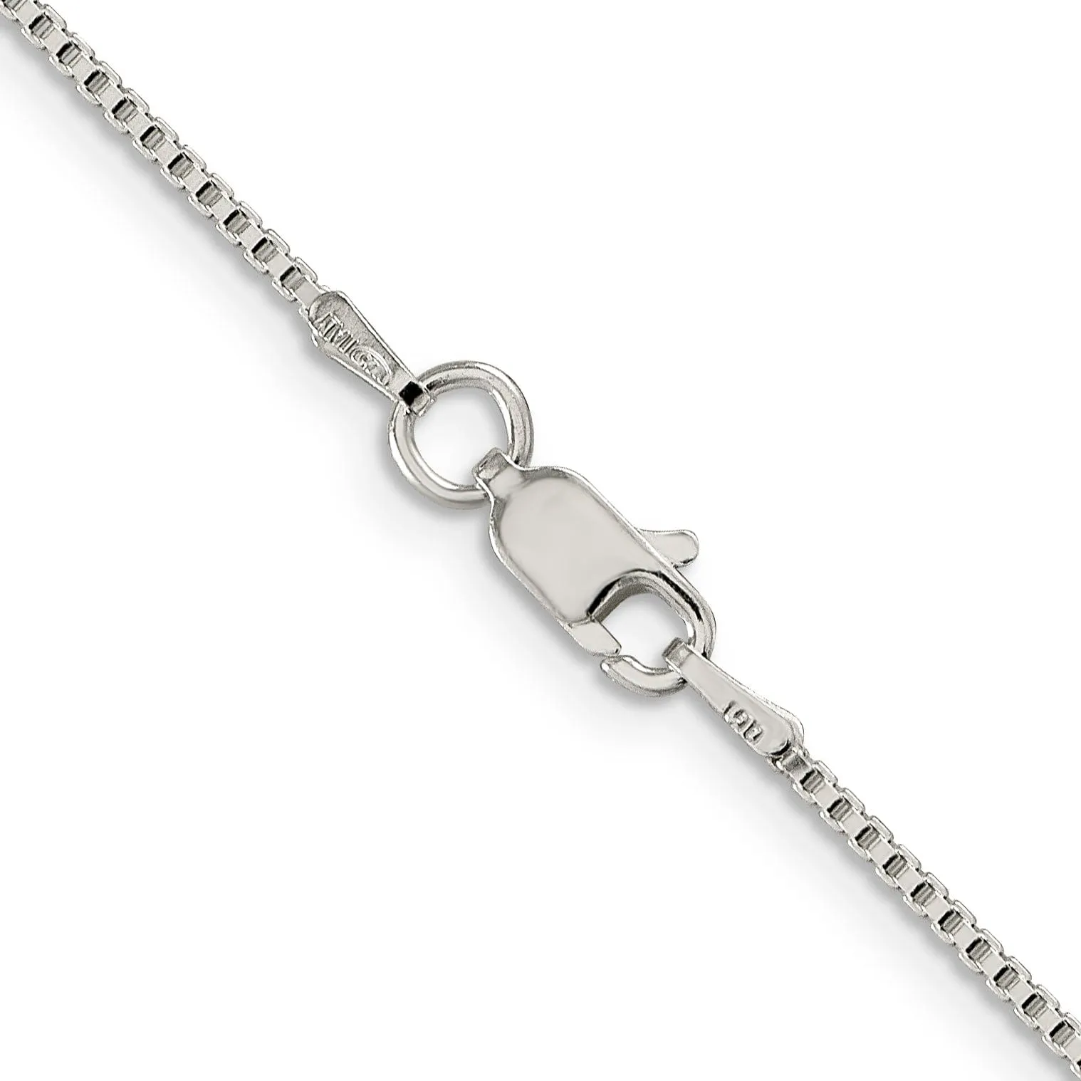 Sterling Silver Polish 1.25-mm Solid Box Chain