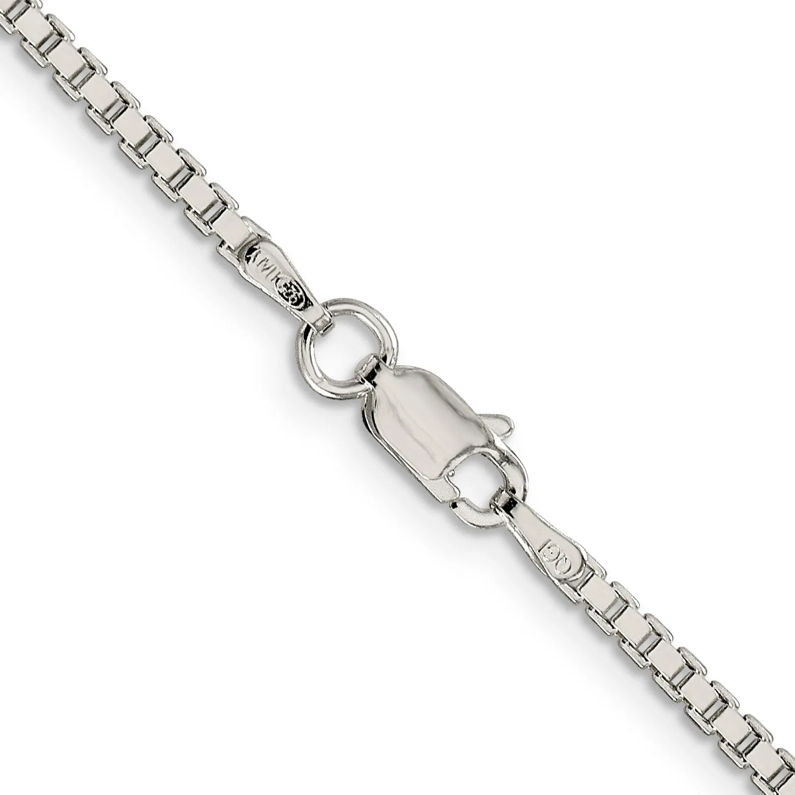 Sterling Silver Polish 1.90-mm Solid Box Chain