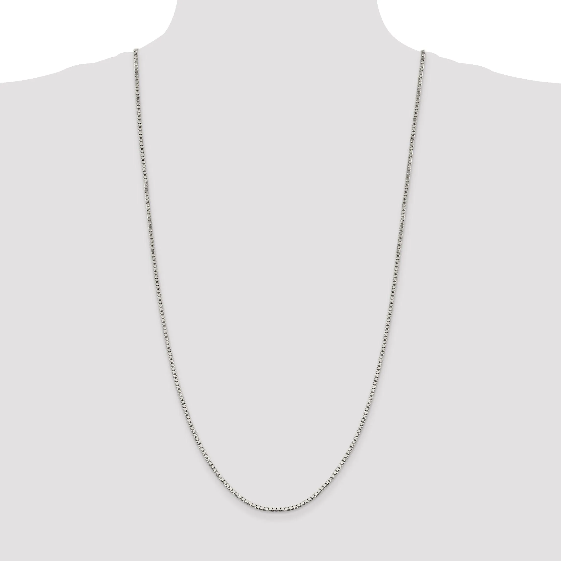 Sterling Silver Polish 1.90-mm Solid Box Chain