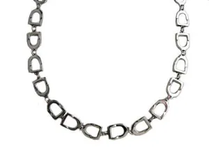 Sterling Silver Stirrup Choker Necklace