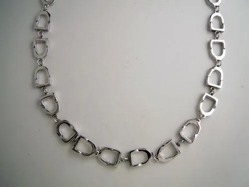 Sterling Silver Stirrup Choker Necklace