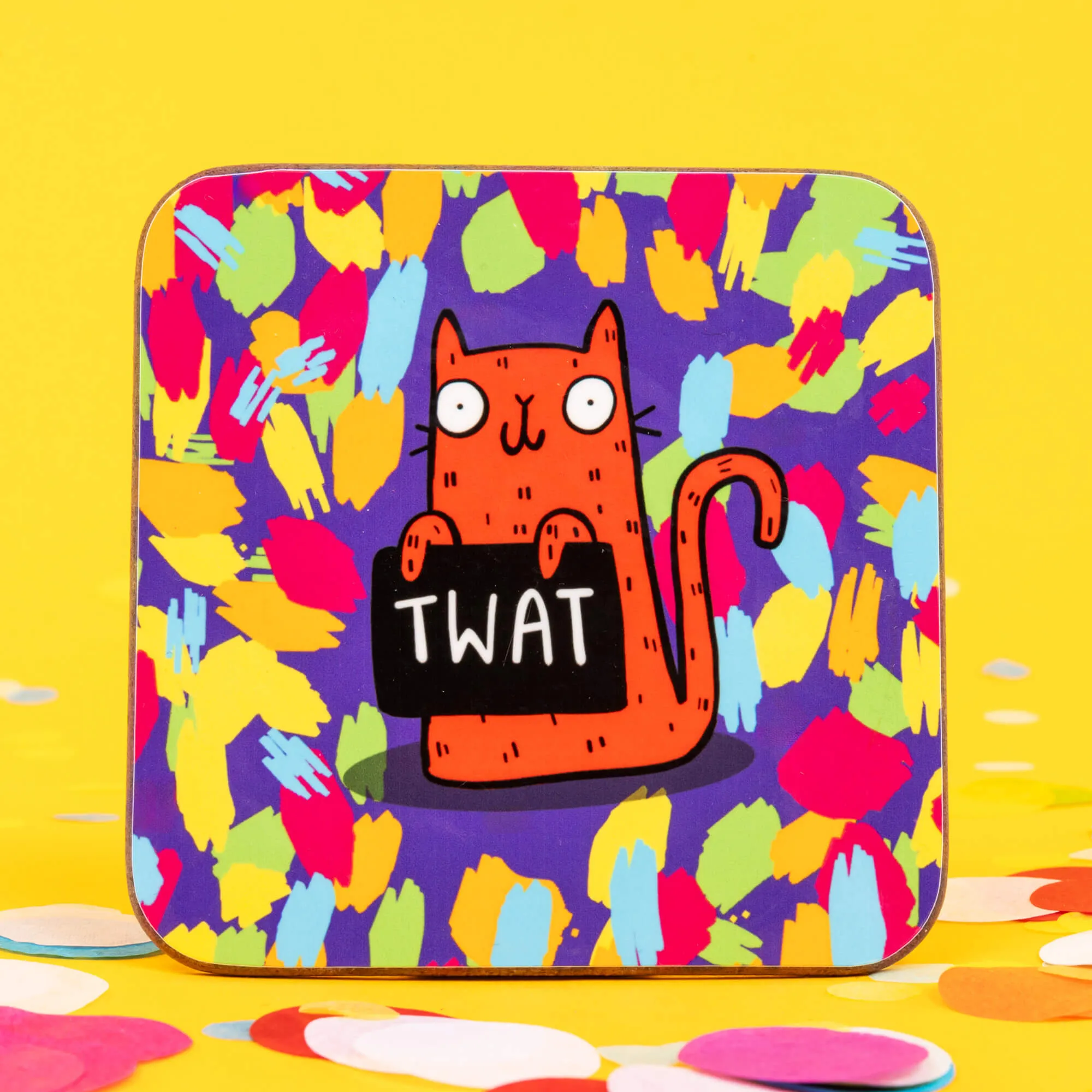 Sweary Cat Tw*t Coaster