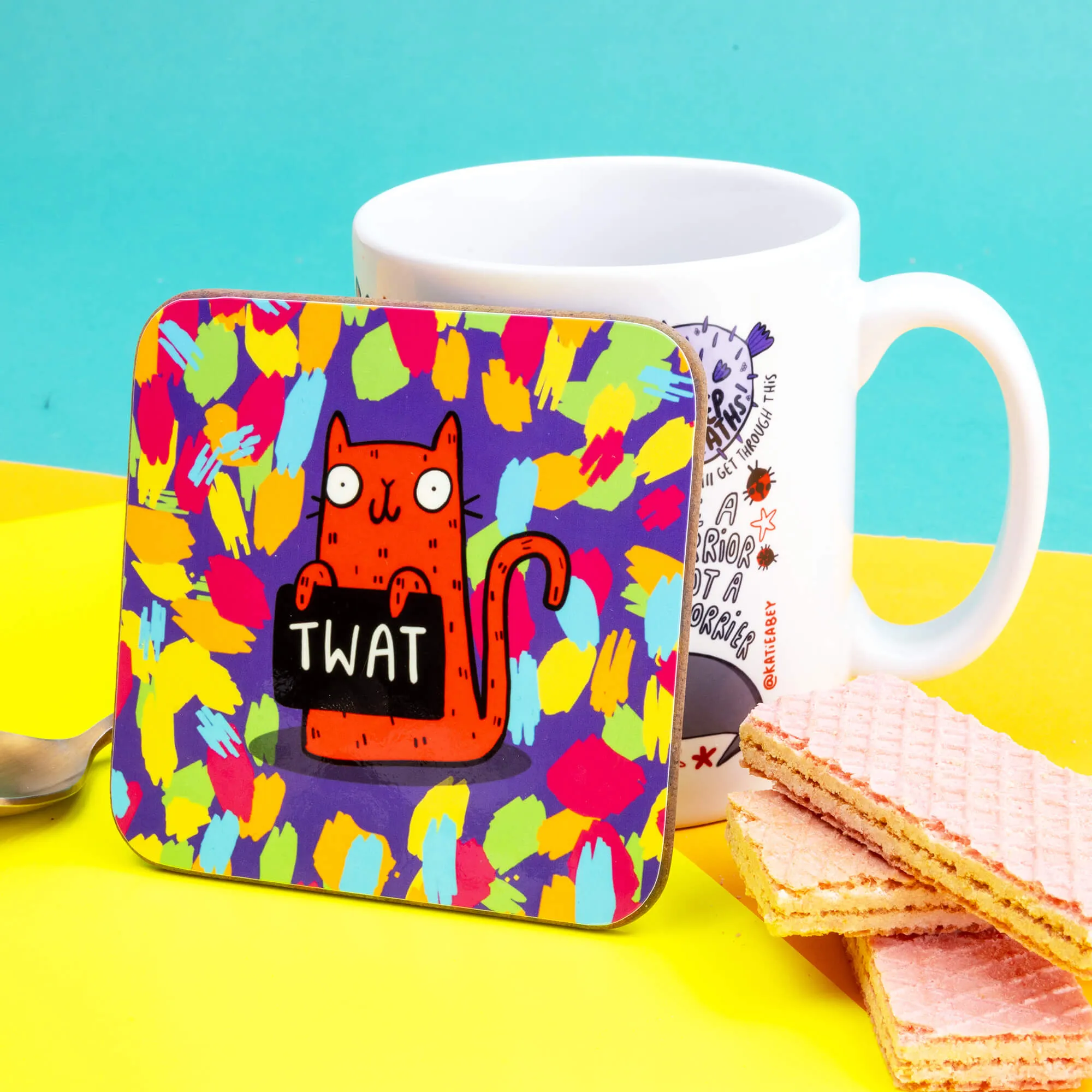 Sweary Cat Tw*t Coaster