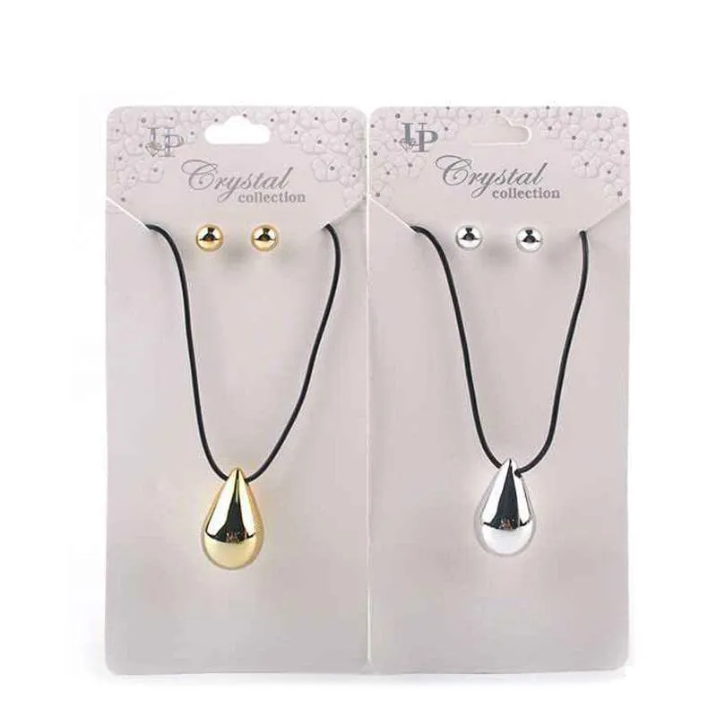 Tear Drop Necklace Set 2692 (12 units)