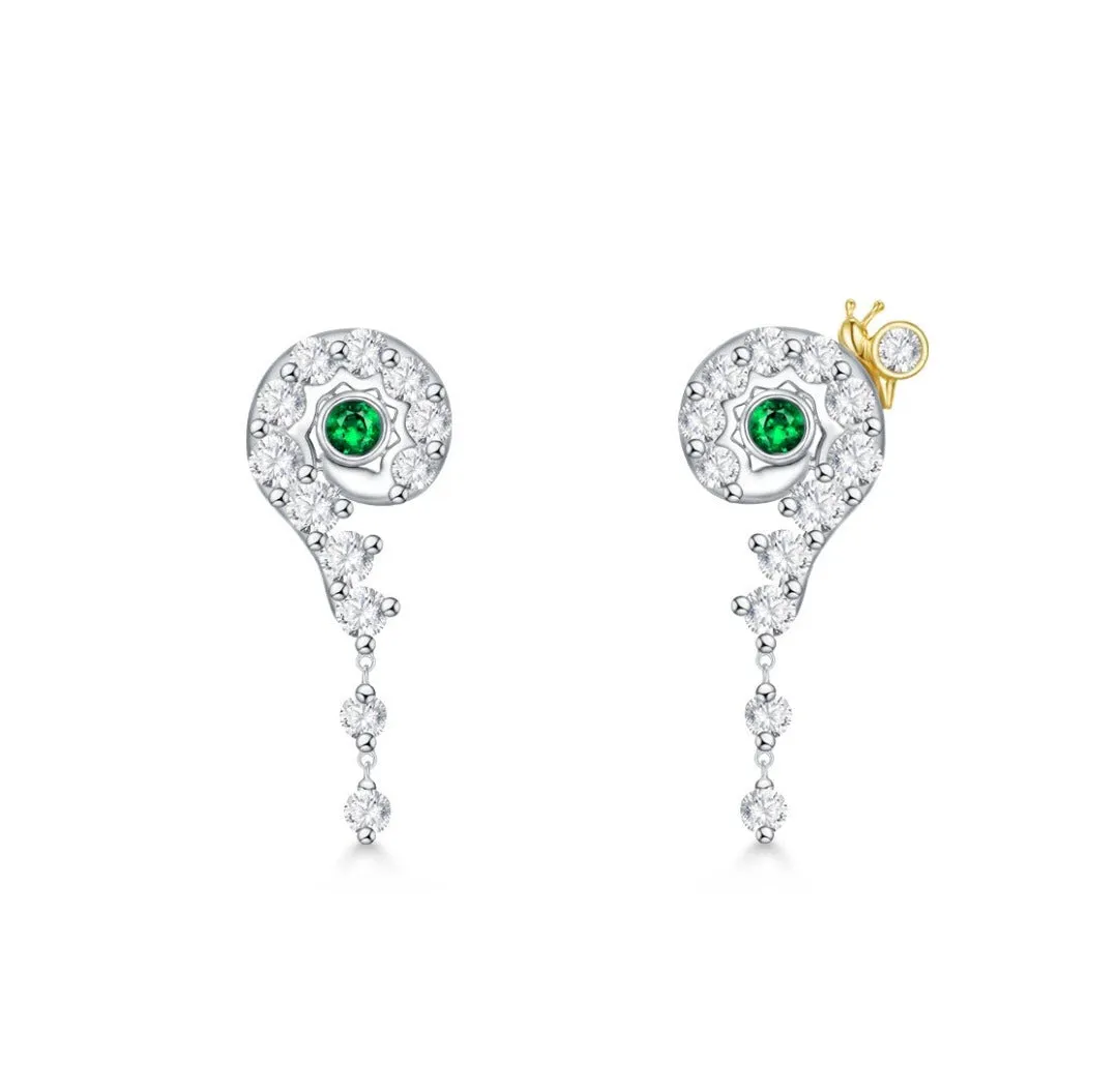 THIALH - FAUNA & FLORA - Tsavorite and Diamond Earrings (Customized Service)