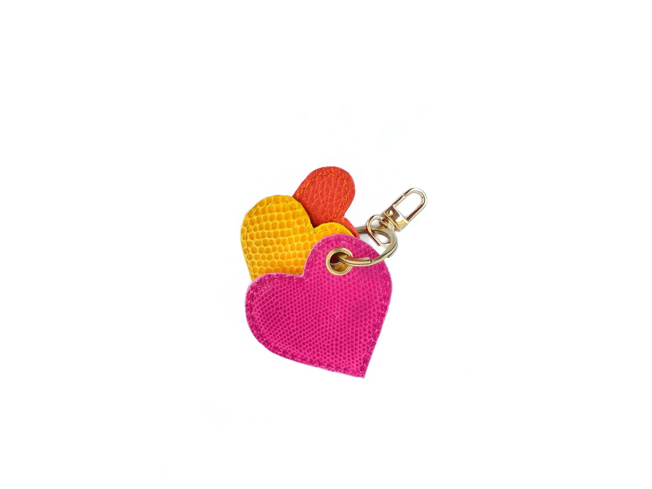 TRIO HEART KEY CHARM