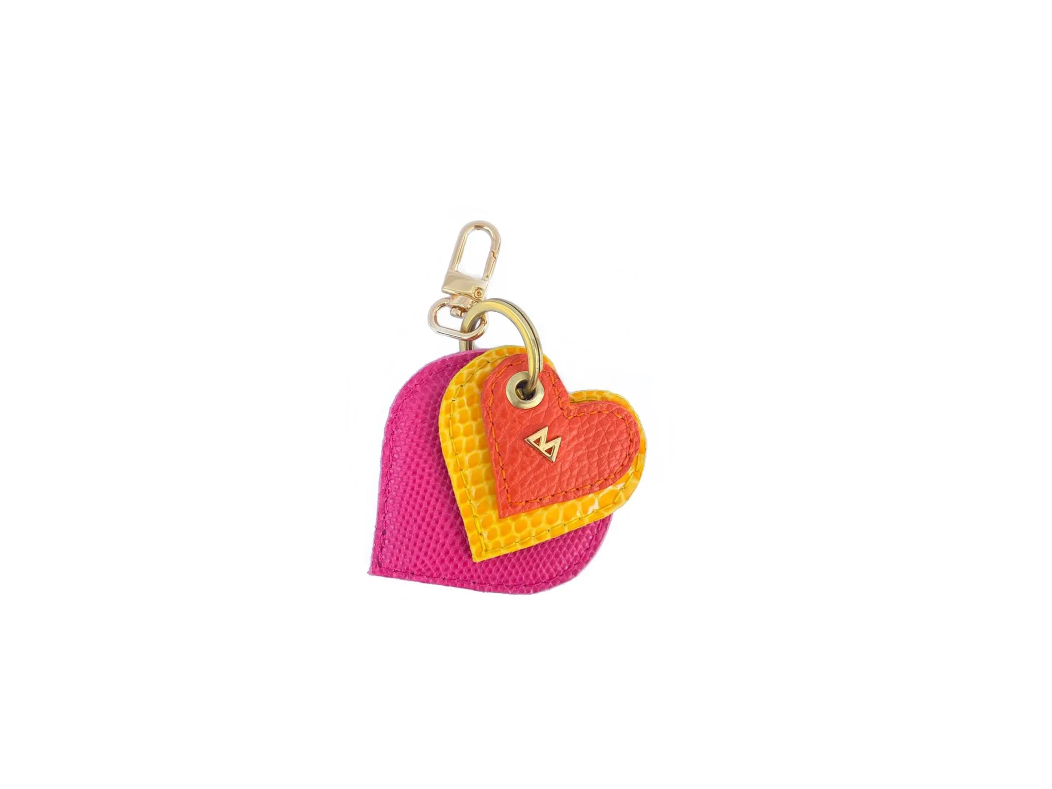 TRIO HEART KEY CHARM