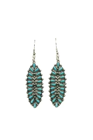 Turquoise Leaf Drop Earring