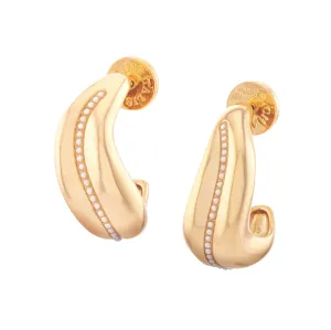 Wave Earrings Pearl